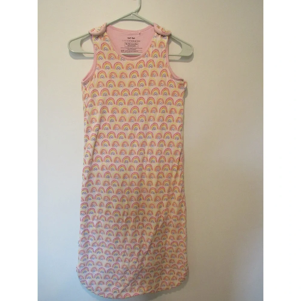 Little Sleepies Rainbow Bamboo Viscose Seasonless Sleep Sack 18-36 Months Pink